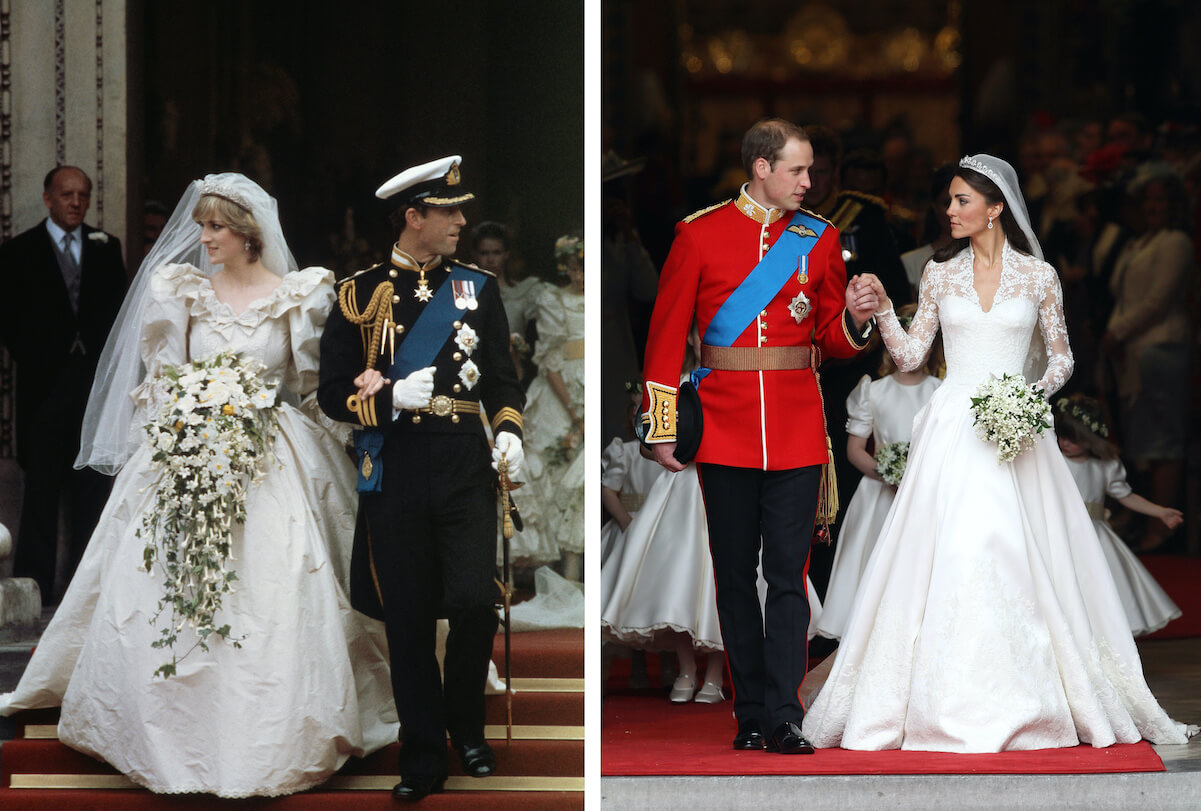 Princess Diana and King Charles; Prince William and Kate Middleton