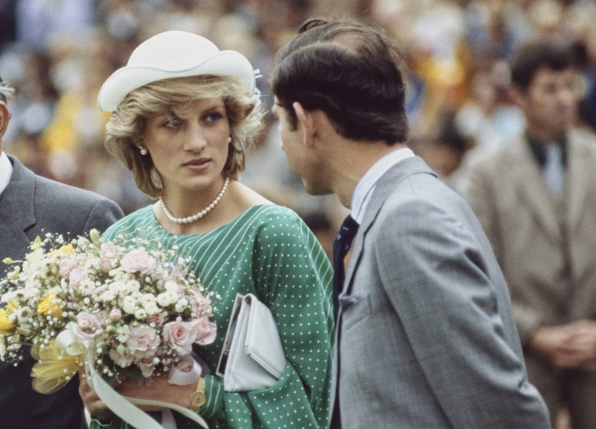 Princess Diana and then-Prince Charles at an official welcome ceremony in Auckland, New Zealand