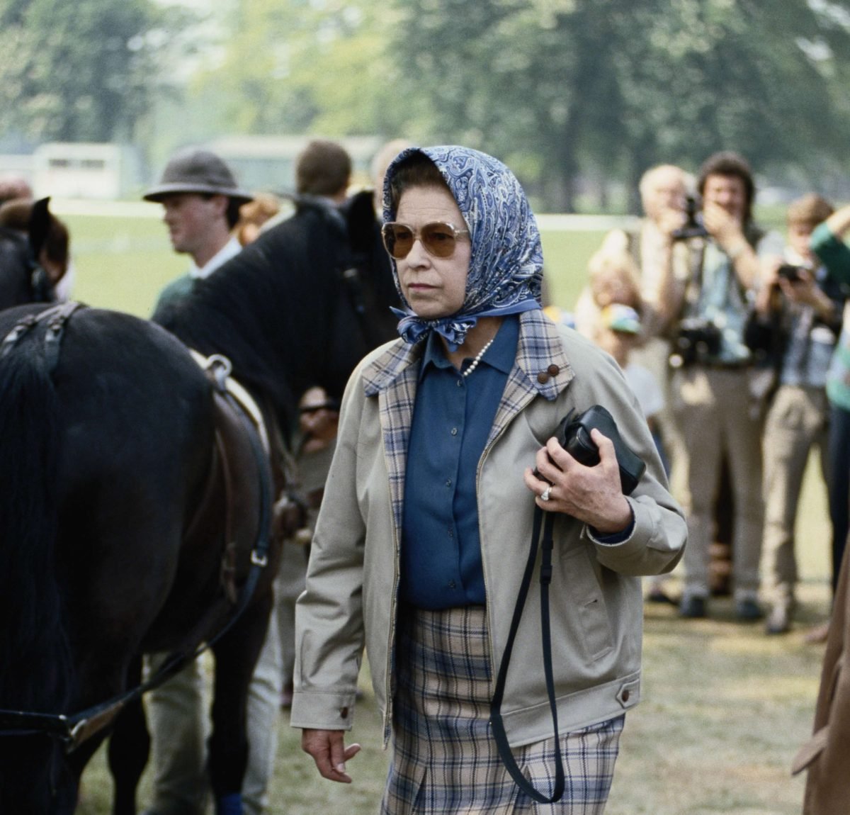 Queen Elizabeth II at the Royal Windsor Horse Show (circa 1988)