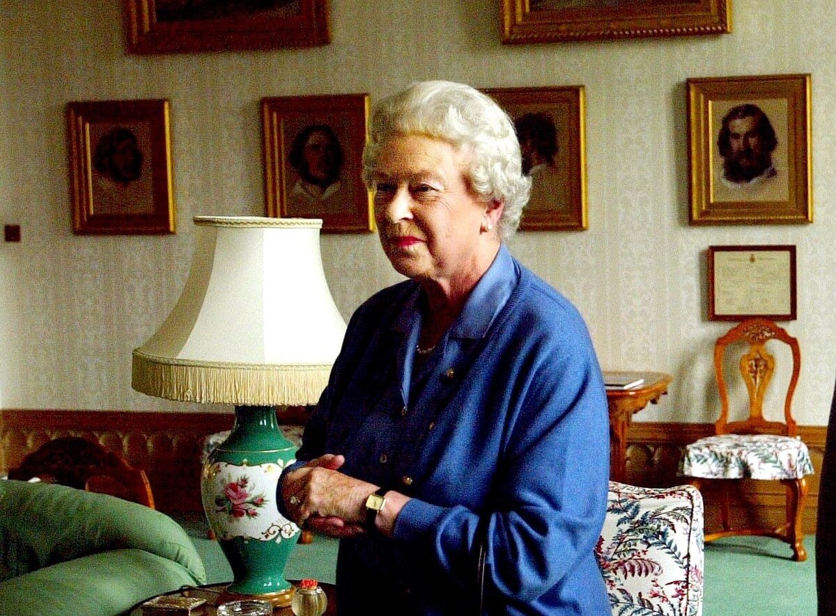 Queen Elizabeth II on holiday at Balmoral Castle in Scotland