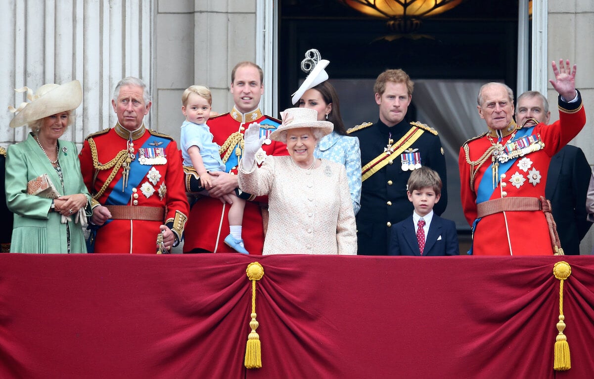 The British royal family on the balcony at Buckingham Palace
