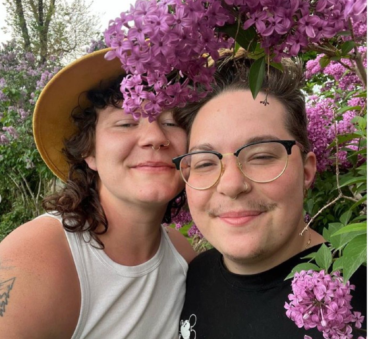 Leon Brown and Audrey Kriss smile at the camera in a recent Instagram photo