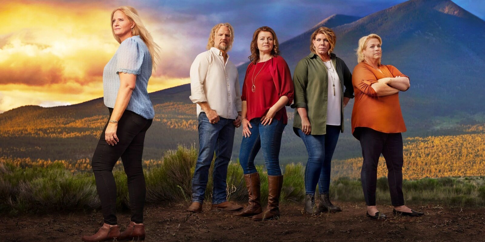 Christine, Kody, Robyn, Meri, and Janelle Brown of TLC's 'Sister Wives.'