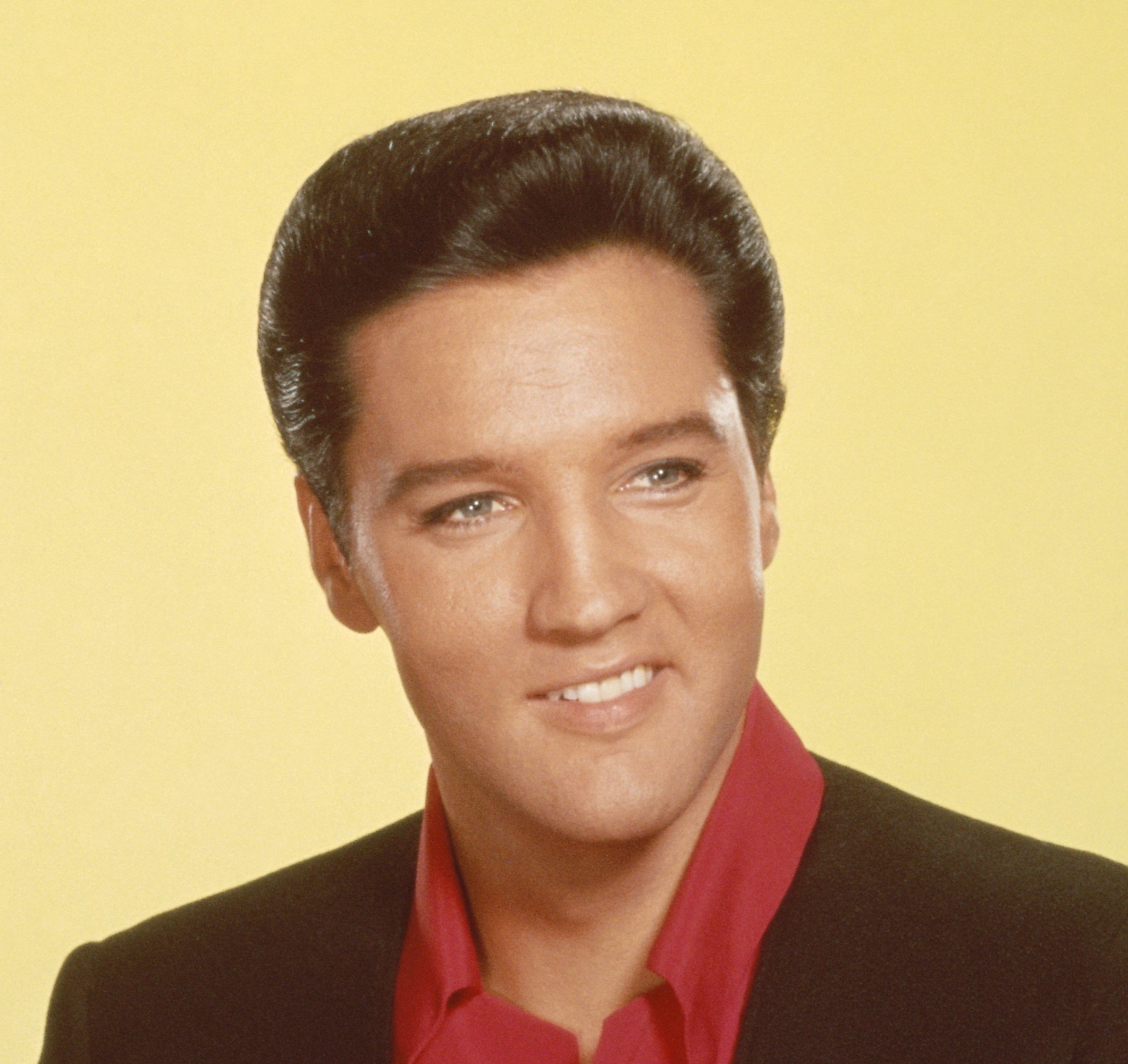 Elvis Presley wearing a suit