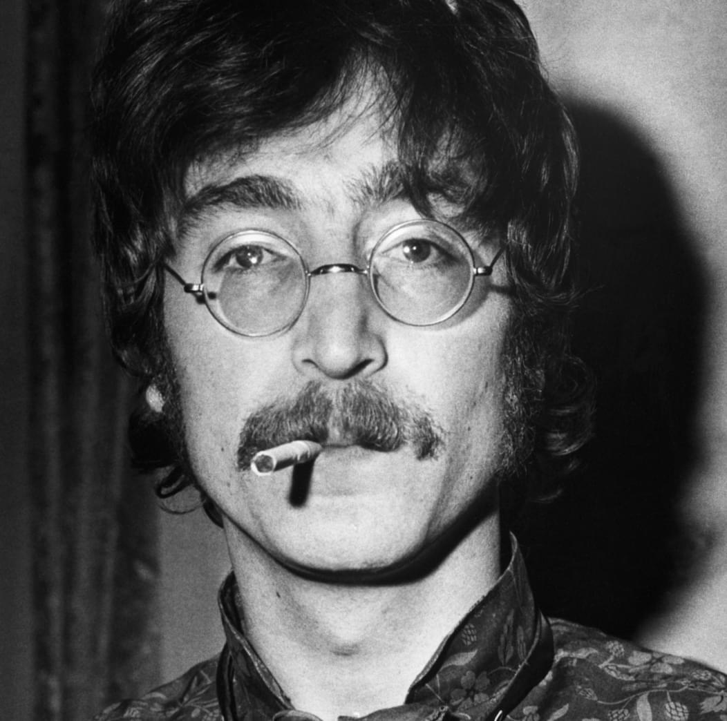John Lennon with a mustache