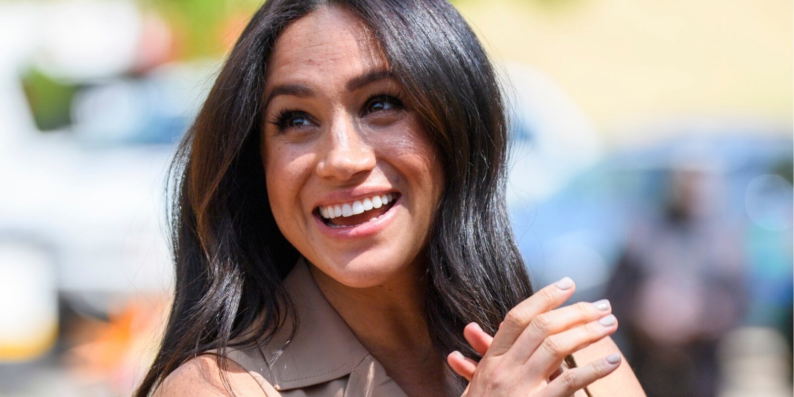 Meghan Markle smiles in a 2019 photograph.