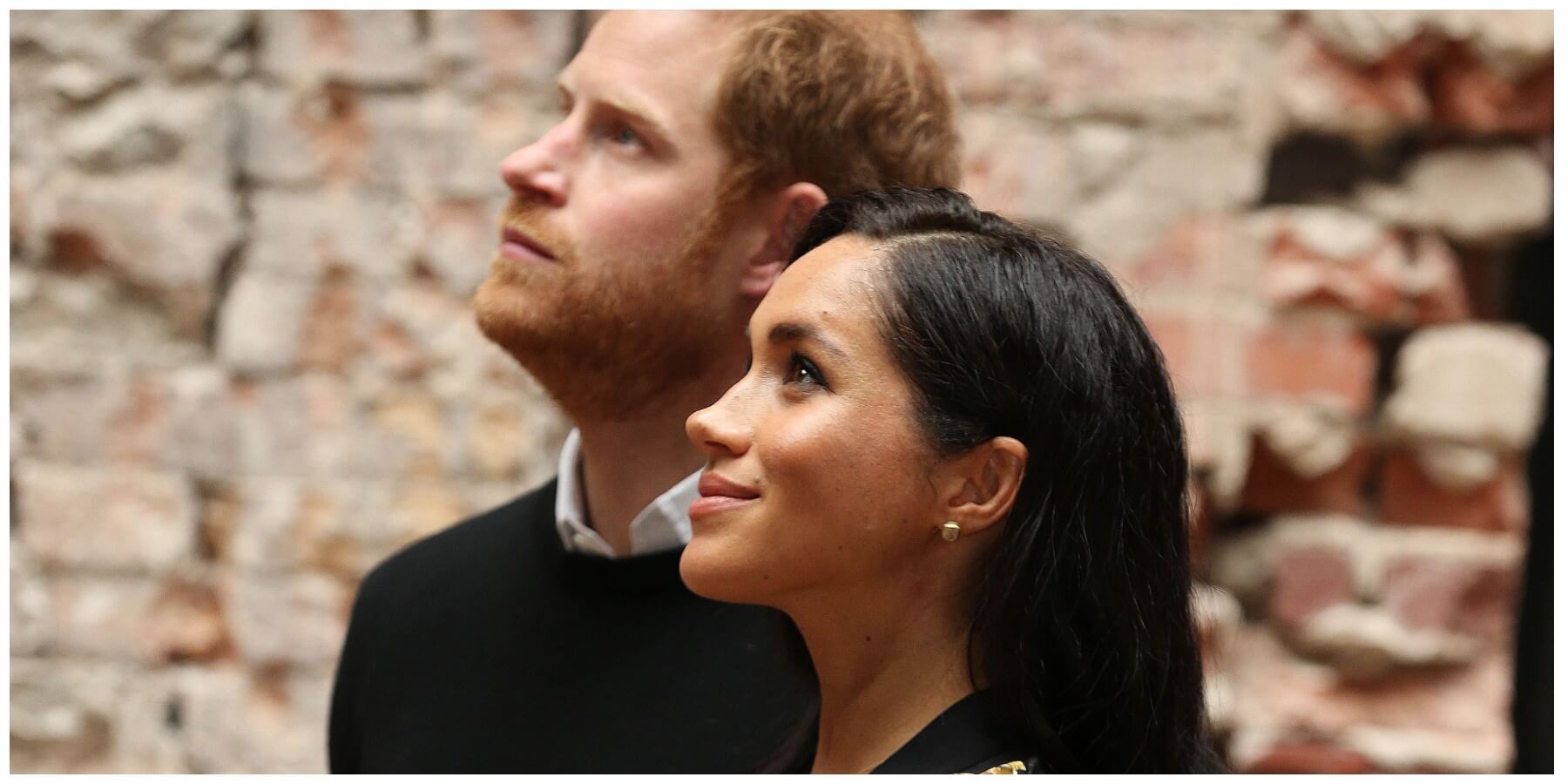 Meghan Markle and Prince Harry photographed in 2019 at Bristol Old Vic theatre.
