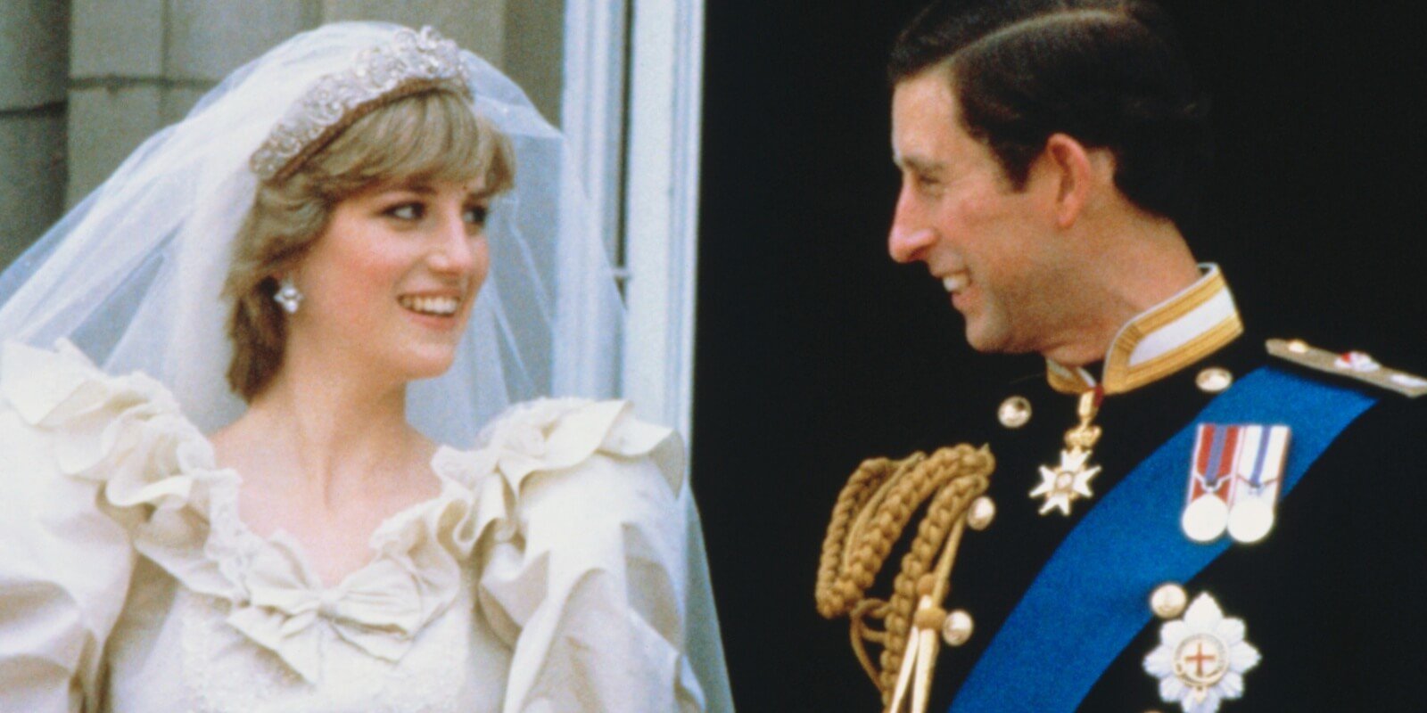 Princess Diana and Prince Charles on their wedding day in July 1981.