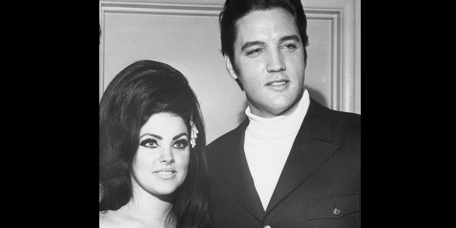 Priscilla Presley and Elvis Presley photographed in 1968 in Las Vegas, Nevada.