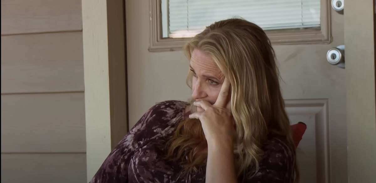 Christine Brown looks on as Kody Brown unravels during a season 17 episode of 'Sister Wives'