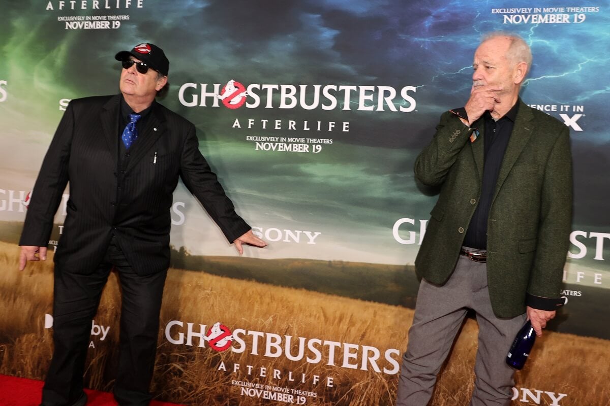 Dan Aykroyd and Bill Murray attending the premier of 'Ghostbusters: Afterlife'.