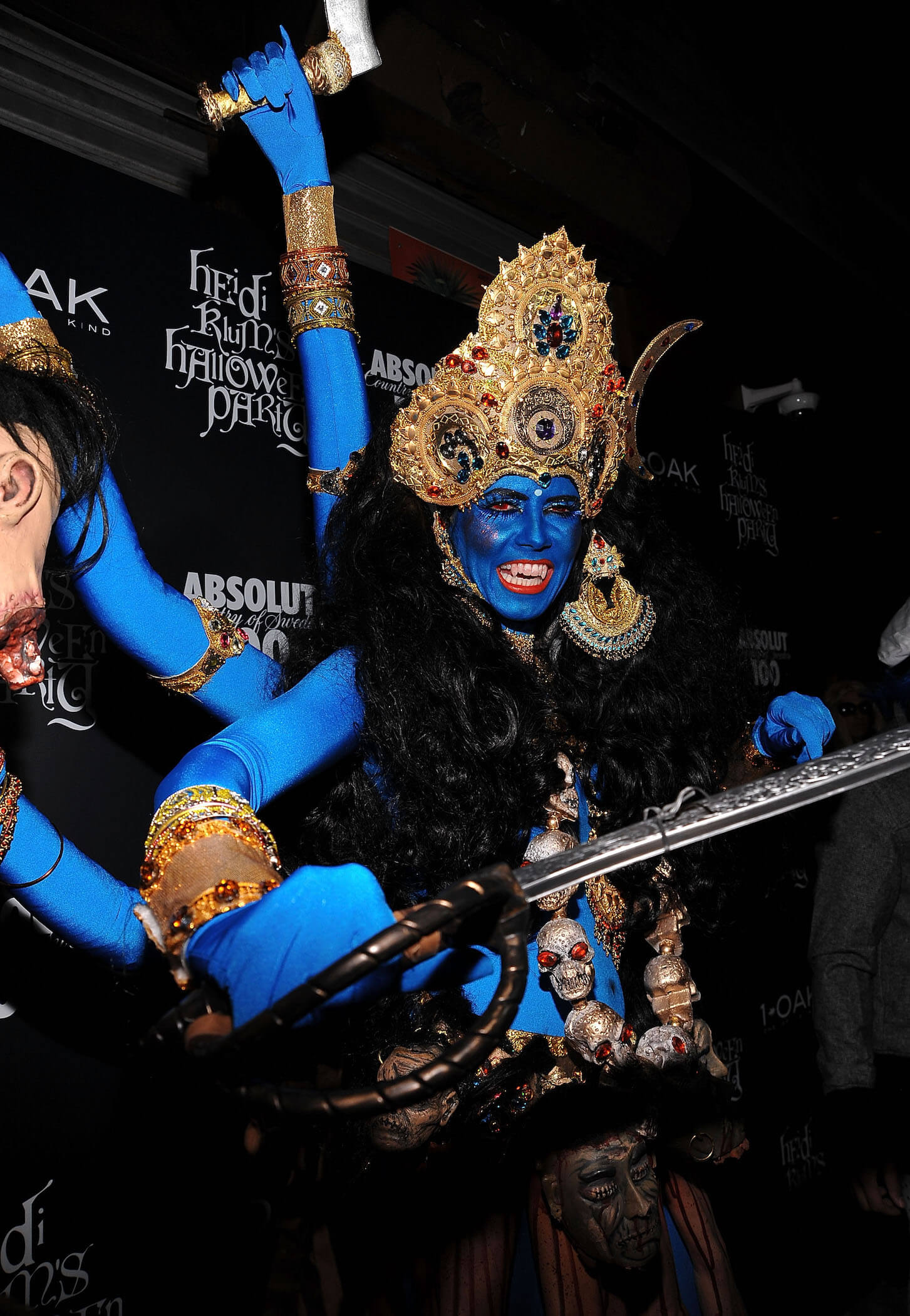 Heidi Klum in her Halloween costume of the Hindu goddess Kali in 2008