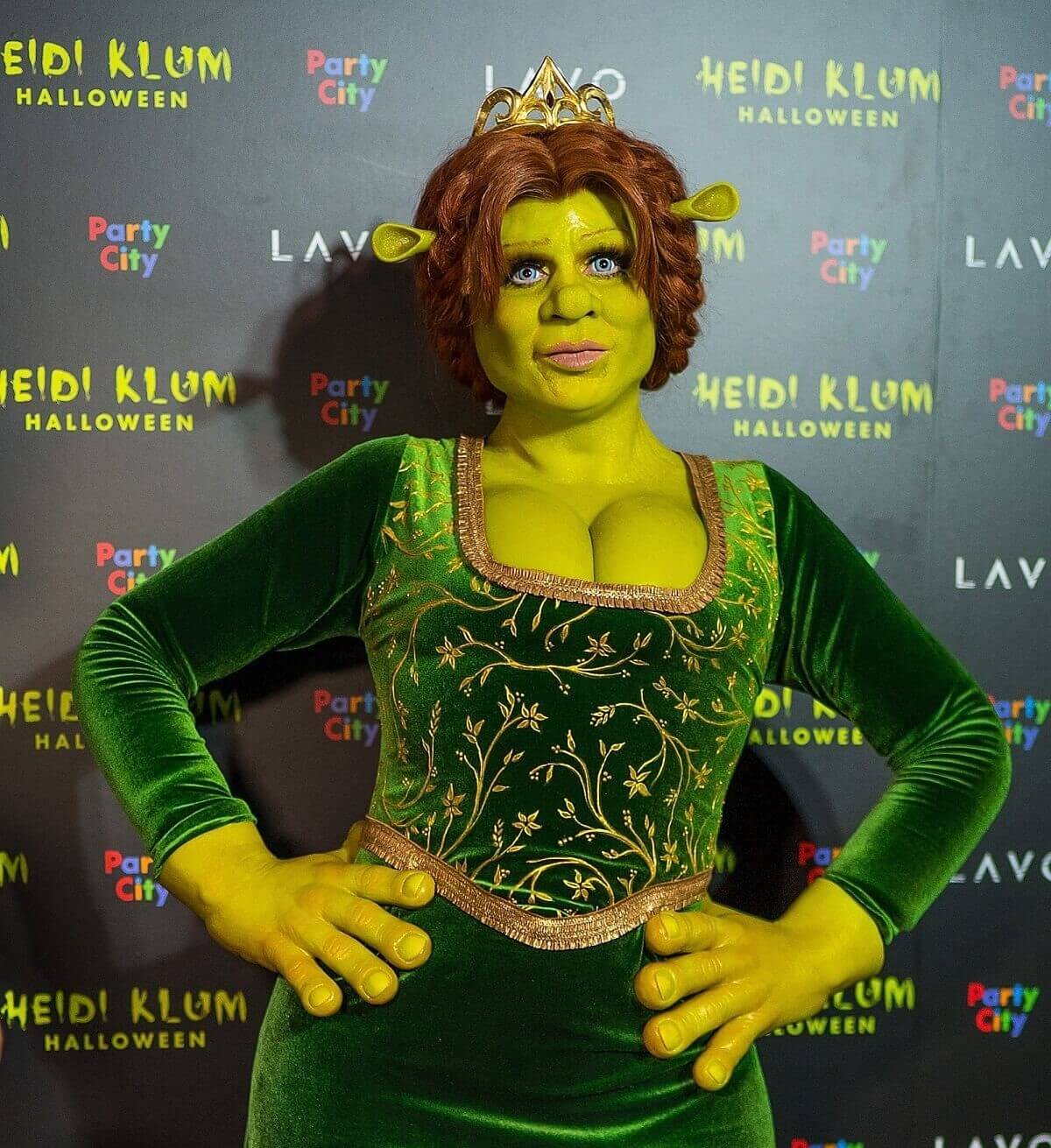 Heidi Klum dressed as Princess Fiona for her annual Halloween party 