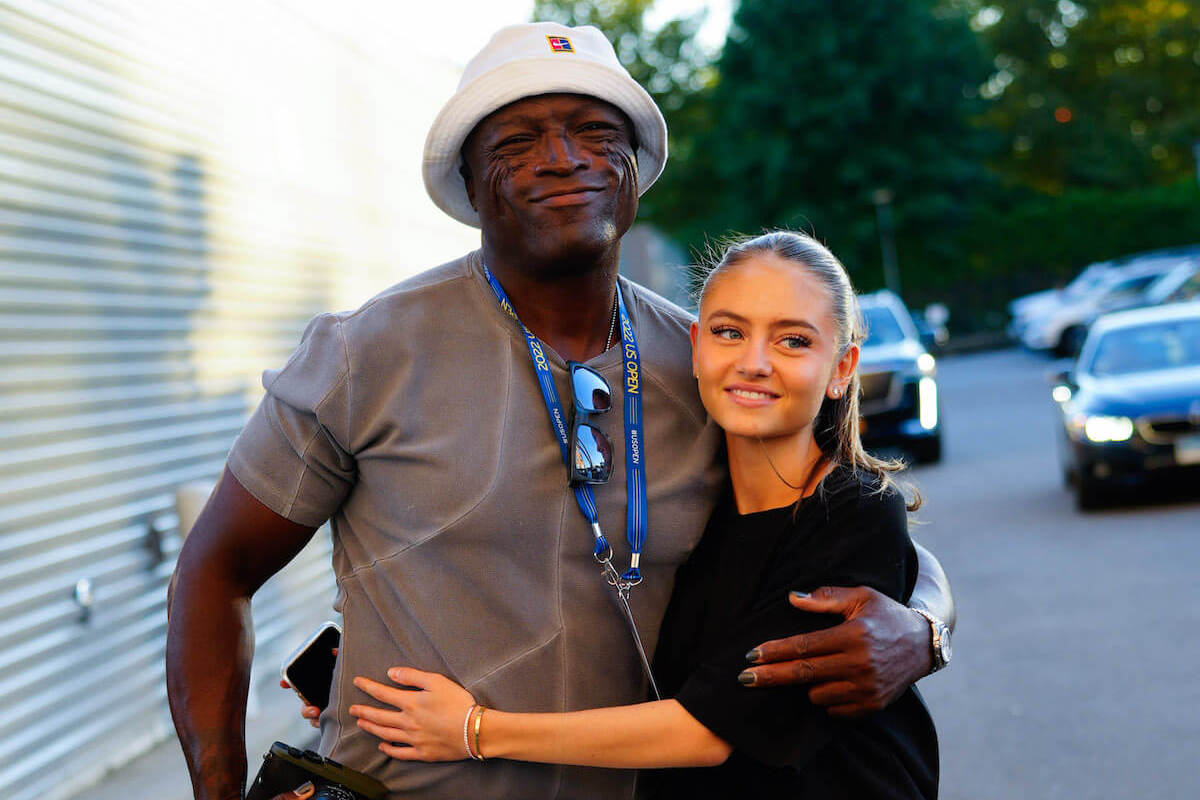 Heidi Klum's daughter, Leni Klum, with her adoptive father, Seal