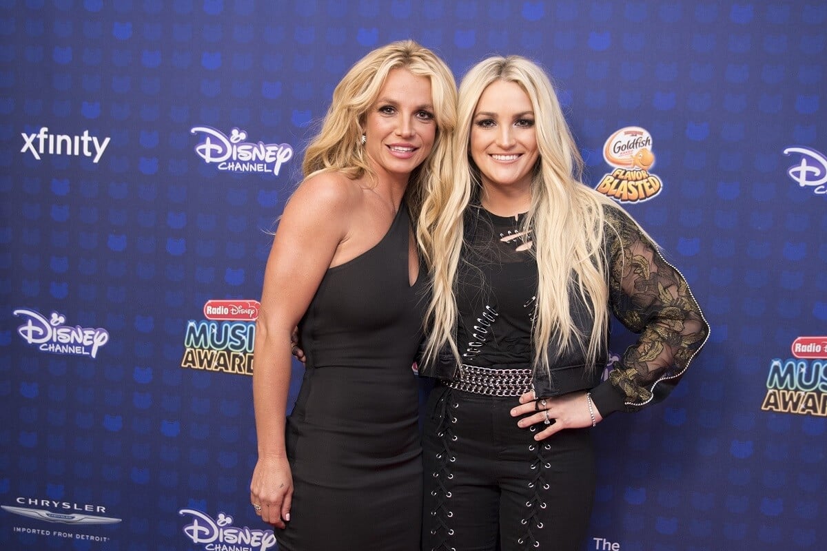 Jamie Lynn Spears with her sister Britney Spears, who she feuded with but may get along with now, at the Radio Disney Music Awards