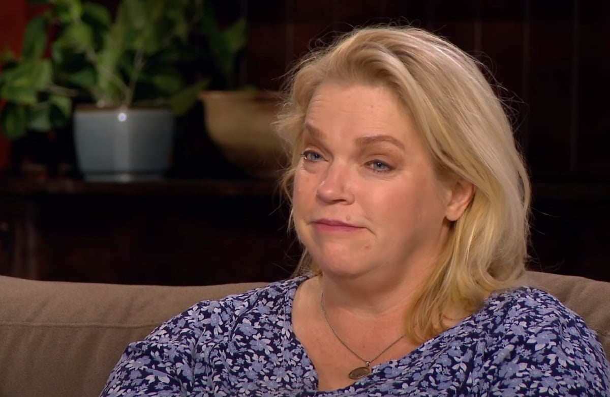 Janelle Brown sits for an interview during an episode of 'Sister Wives'