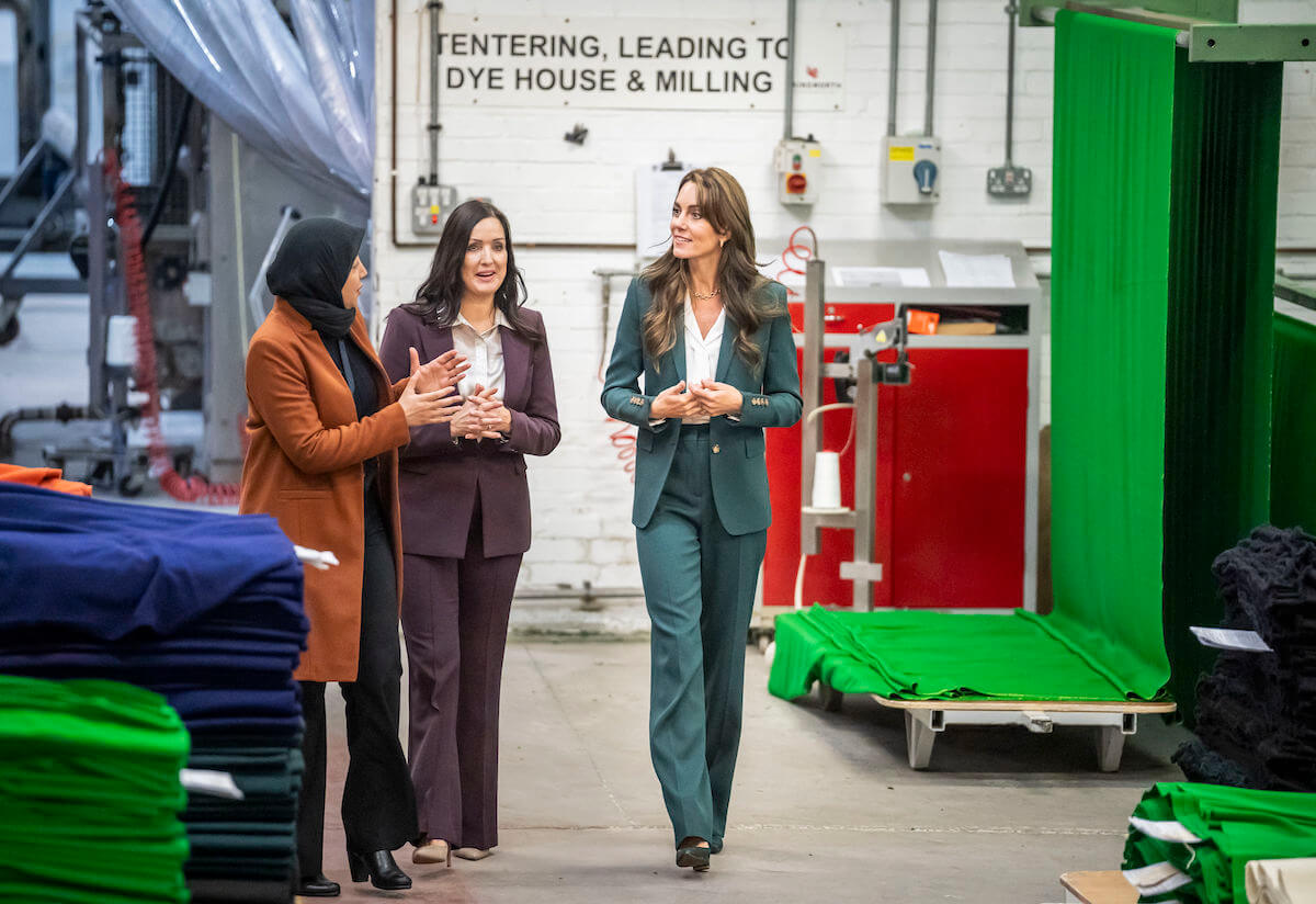 Kate Middleton, the Princess of Wales, wears a pansuit