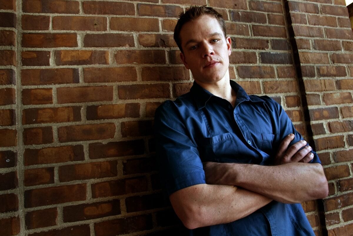 Matt Damon posing for a portrait.