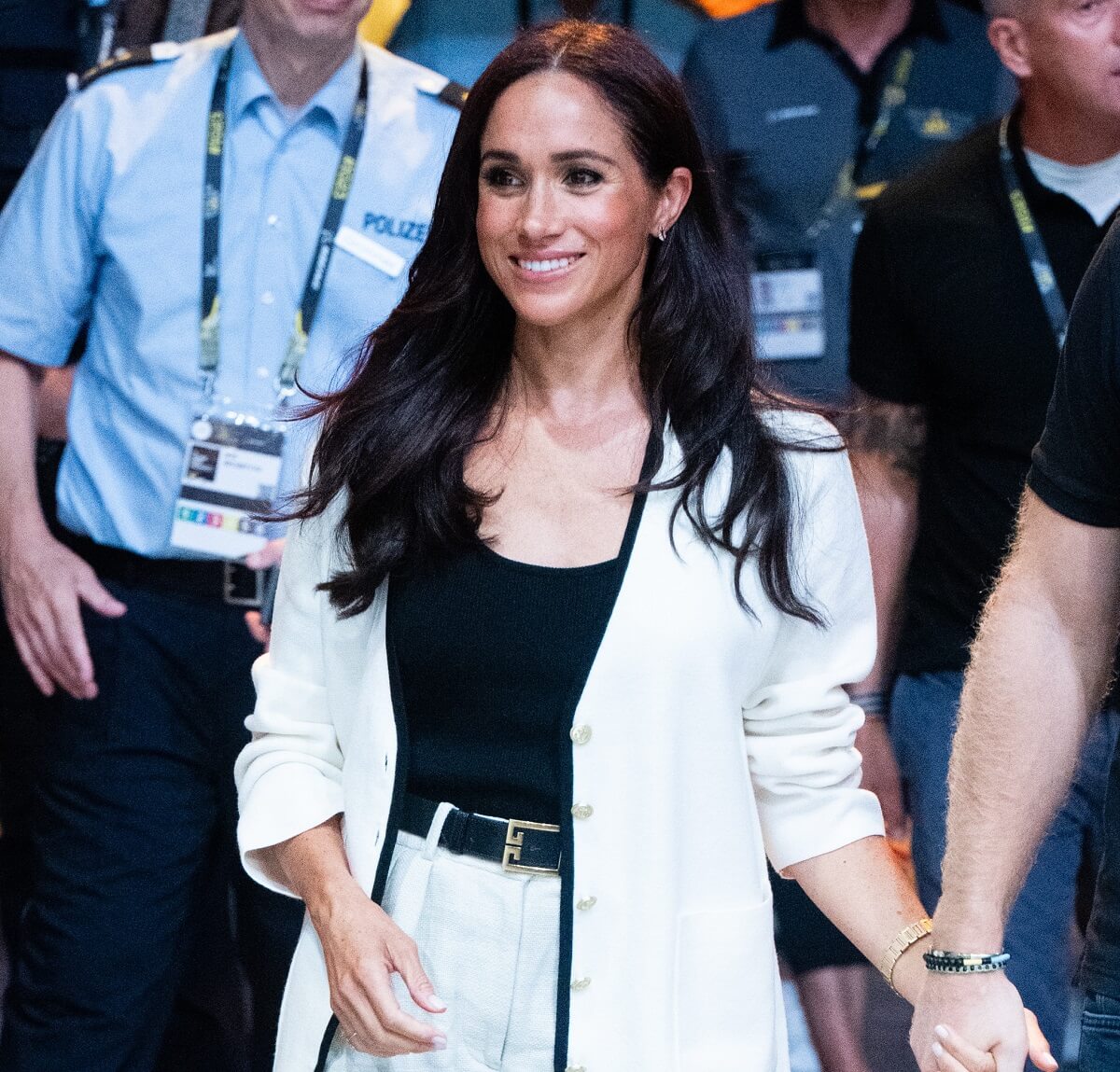 Meghan Markle attends the Wheelchair Basketball preliminary match between Ukraine and Australia during Invictus Games Düsseldorf 2023