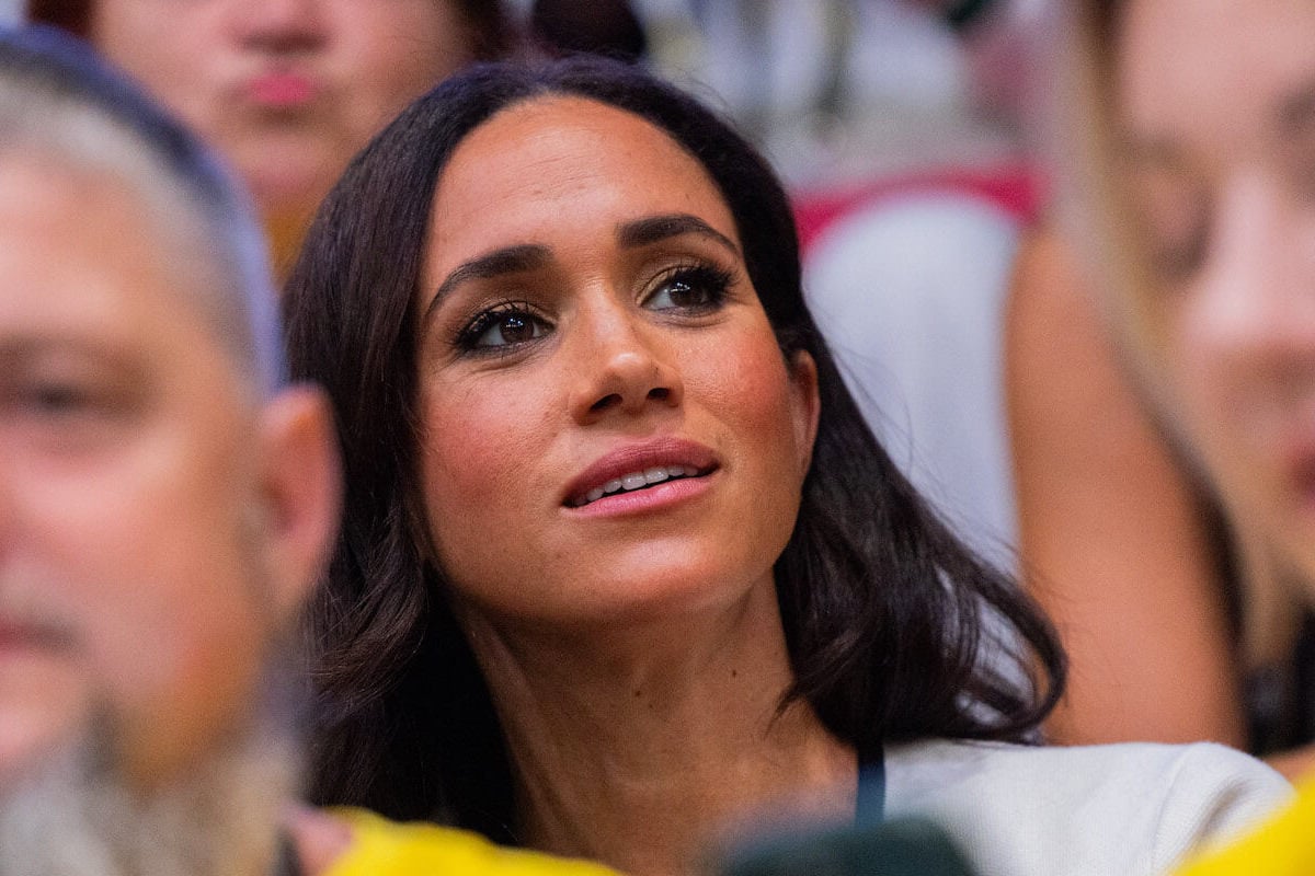 Meghan Markle, who made a 'mistake' by arriving to the 2023 Invictus Gamse late, per an expert, looks on