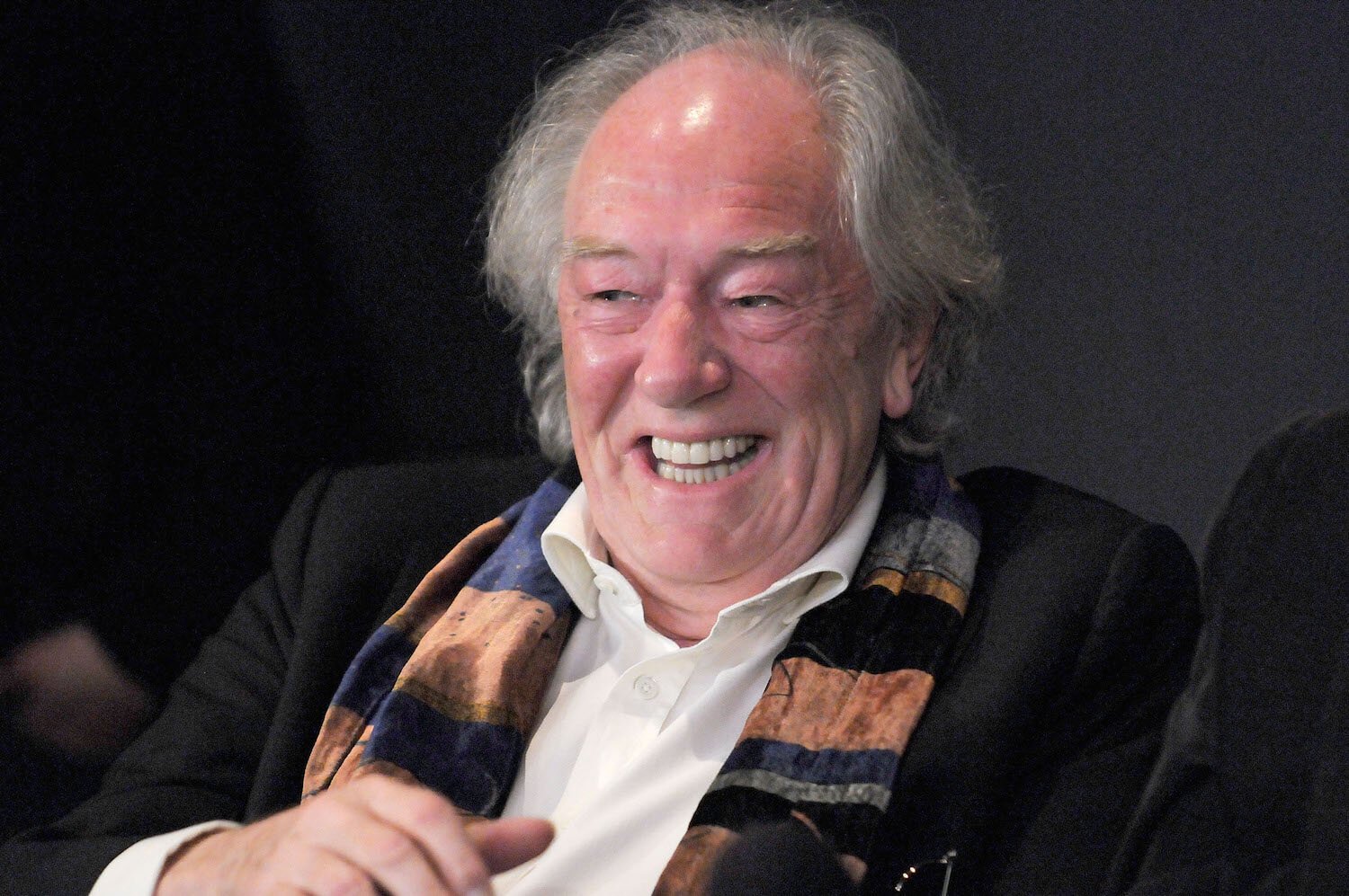 Actor Michael Gambon smiling