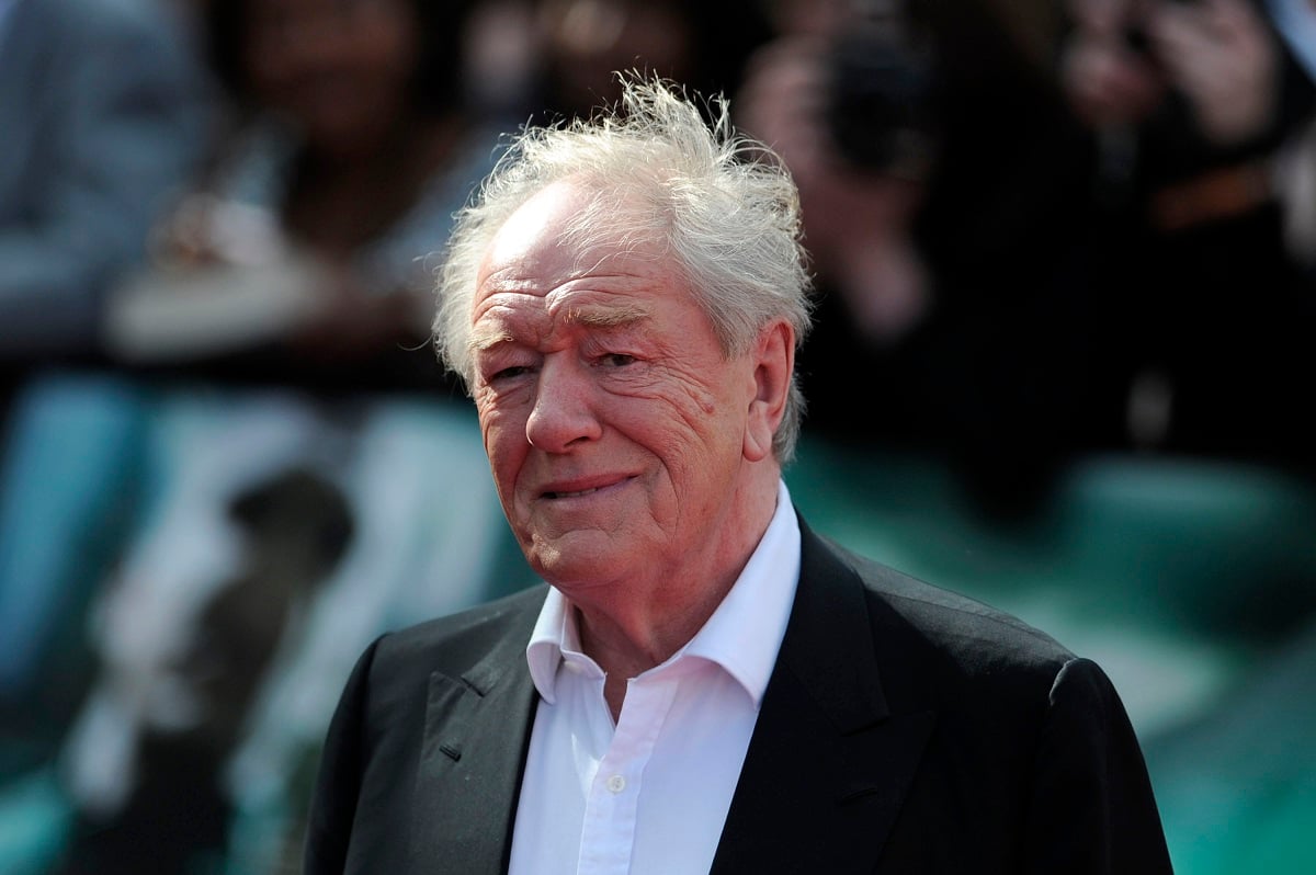 Michael Gambon posing in a suit at the world premiere of 'Harry Potter Deathly Hallows'.