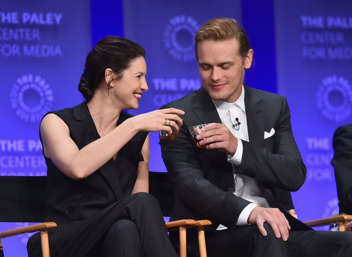Caitriona Balfe and Sam Heughan attend The Paley Center for Media's 32nd Annual PALEYFEST LA "Outlander" at Dolby Theatre on March 12, 2015 in Hollywood, California