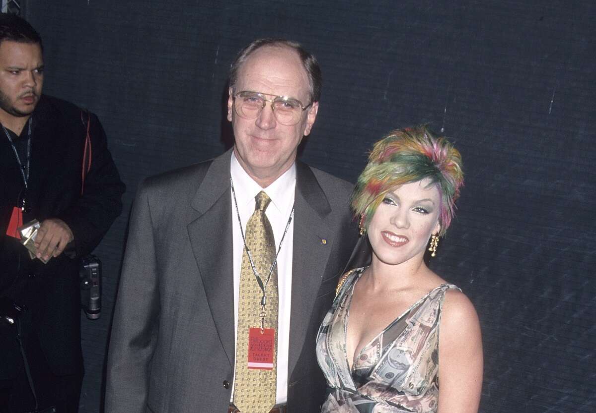 Singer Pink and father Jim Moore attend the 11th Annual Billboard Music Awards on December 5, 2000 at the MGM Grand Garden Arena in Las Vegas