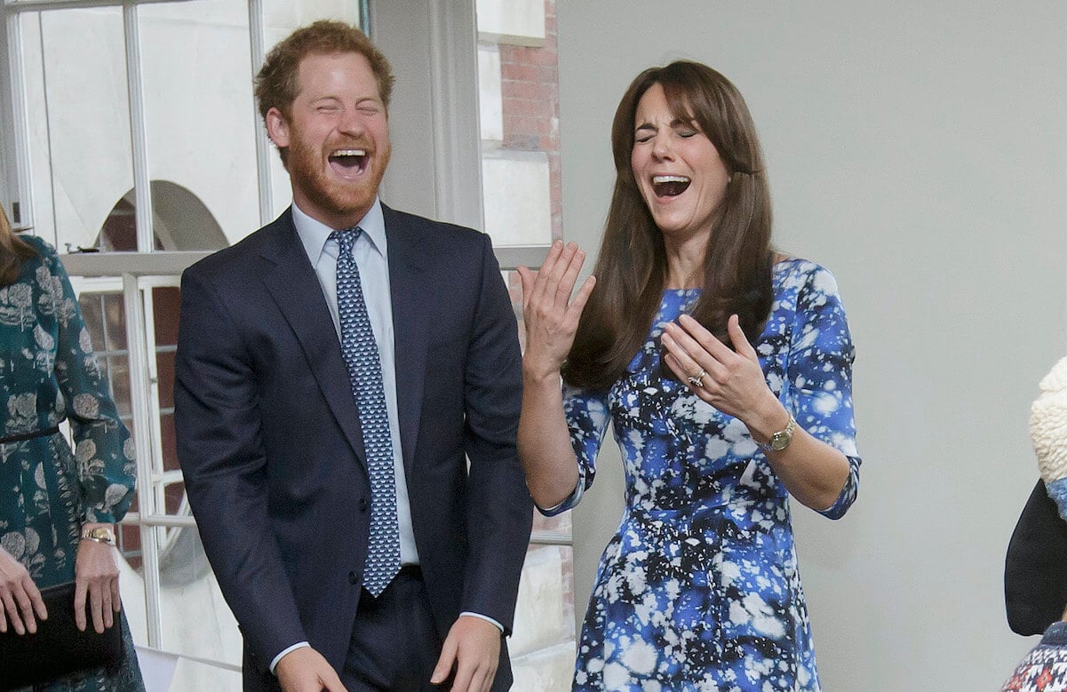 Prince Harry and Kate Middleton laughing in 2015
