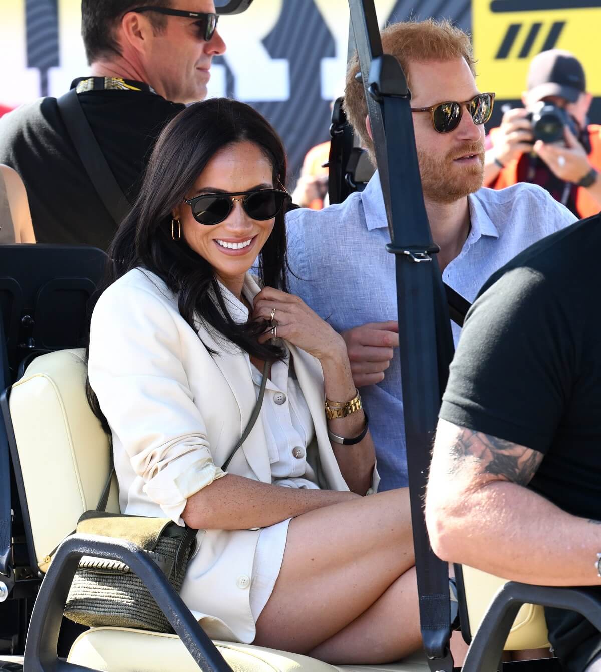 Prince Harry and Meghan Markle attend medal ceremony at the Cycling Track during 2023 Invictus Games