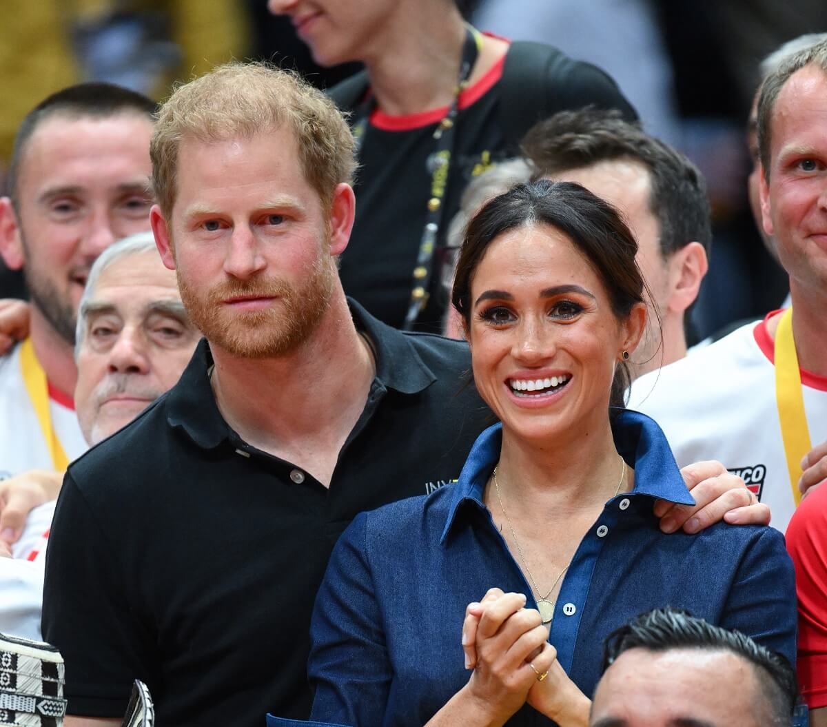 Prince Harry and Meghan Markle attend the sitting volleyball final during the Invictus Games Düsseldorf 2023 