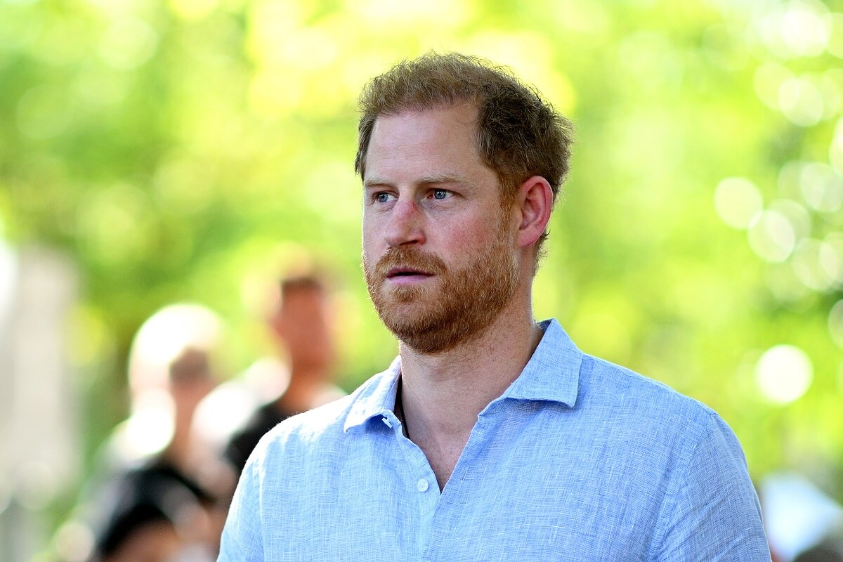 Prince Harry, who a body language expert says still sometimes gets 'nervous' giving speeches, looks on during Day 6 of the Invictus Games Düsseldorf 2023