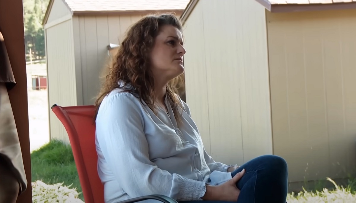 Robyn Brown sits during a family discussion on 'Sister Wives'
