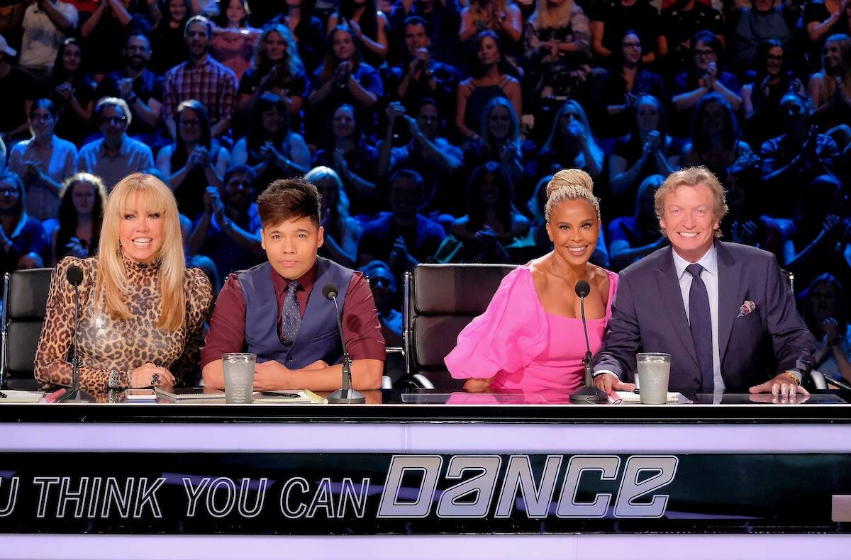 So You Think You Can Dance resident judges Mary Murphy, Dominic D-Trix Sandoval, Laurieann Gibson, and Nigel Lythgoe smile for a photo