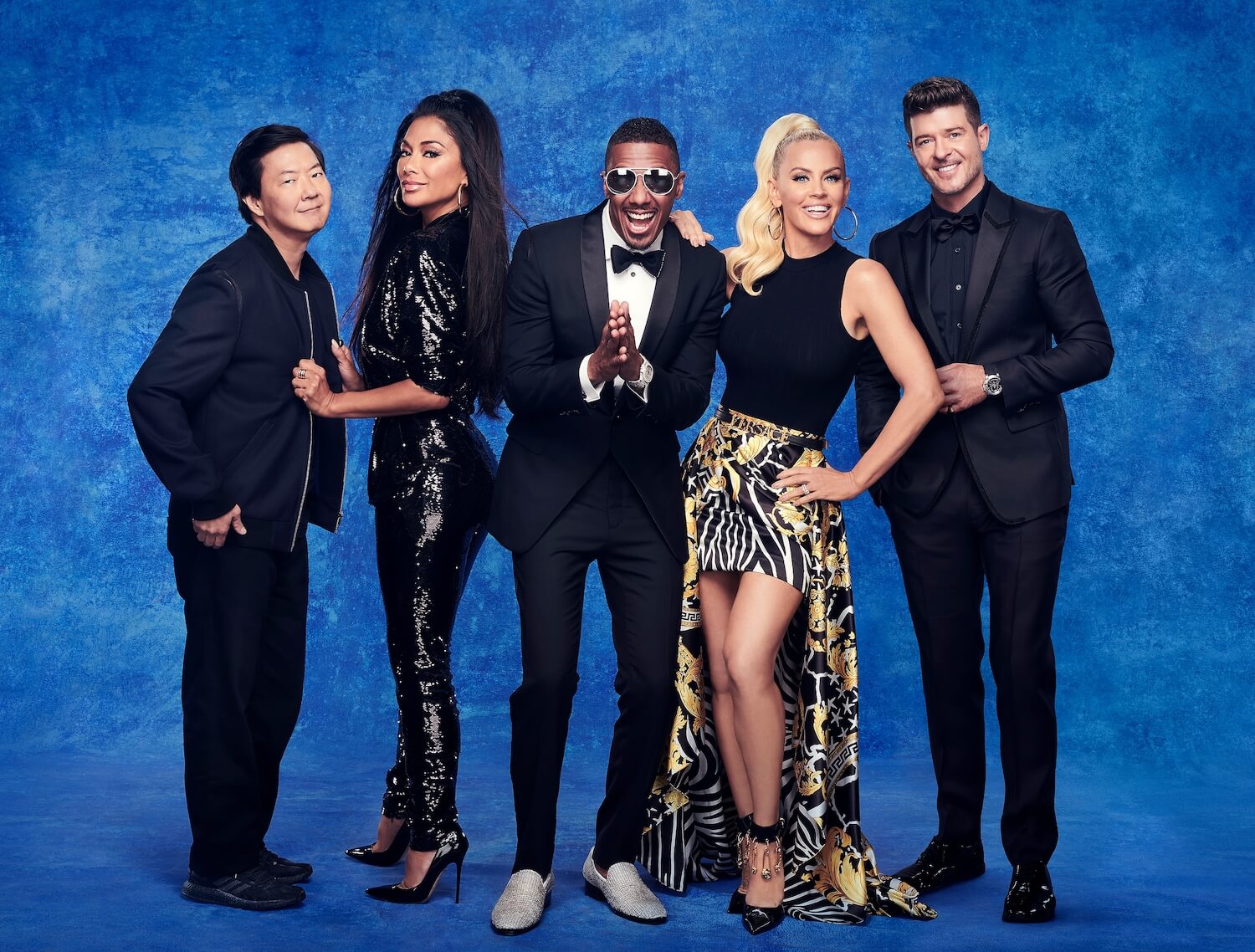 'The Masked Singer' host Nick Cannon with the judges, including Nicole Scherzinger