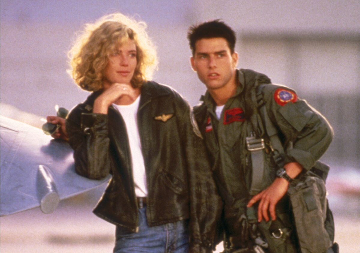 Kelly McGillis and Tom Cruise in Top Gun