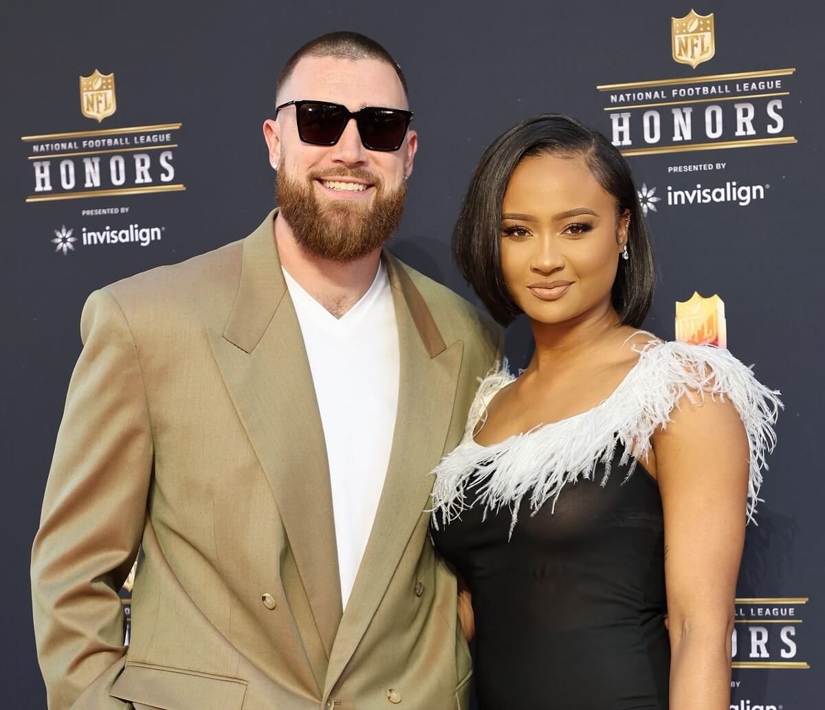 Travis Kelce and then-girlfriend, Kayla Nicole, attend the 11th Annual NFL Honors