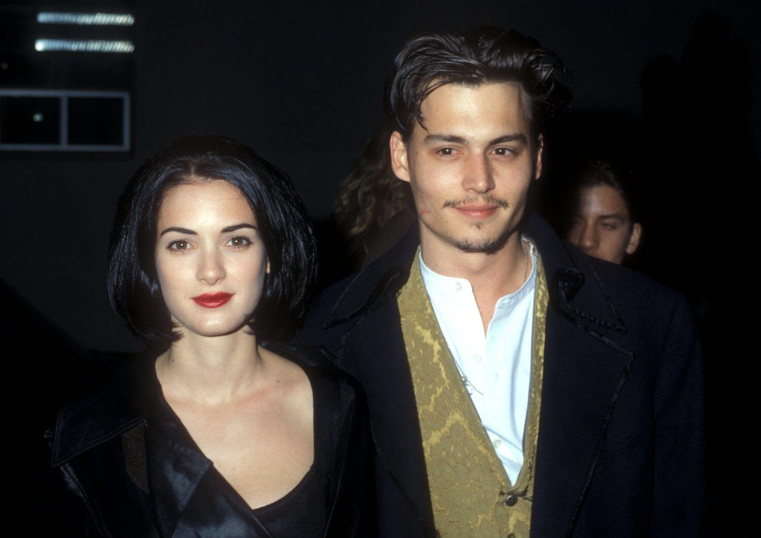 Winona Ryder and Johnny Depp at the 'Edward Scissorhands' premiere