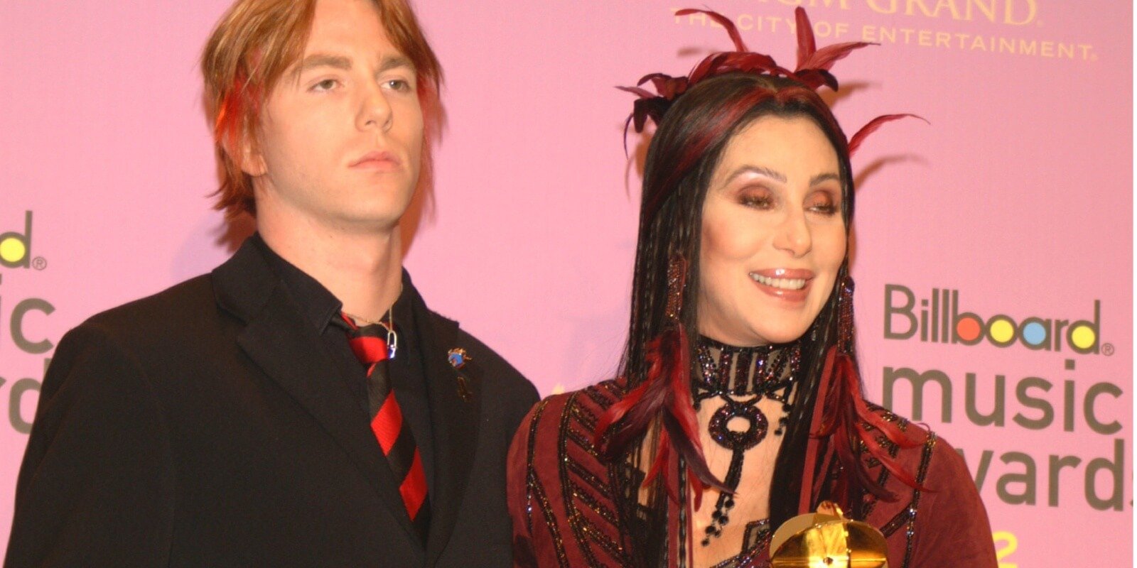 Cher and her son Elijah Blue Allman photographed at the Billboard Music Awards in 2002.