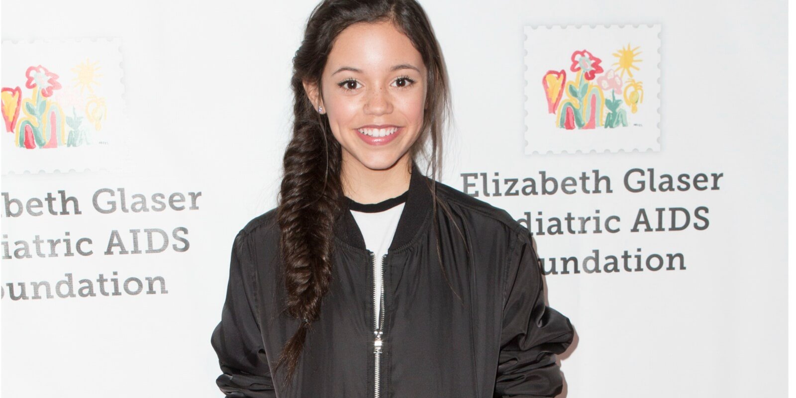 Jenna Ortega in 2016 on the red carpet for a charity event benefitting the Elizabeth Claser Pediatric AIDS Foundation.
