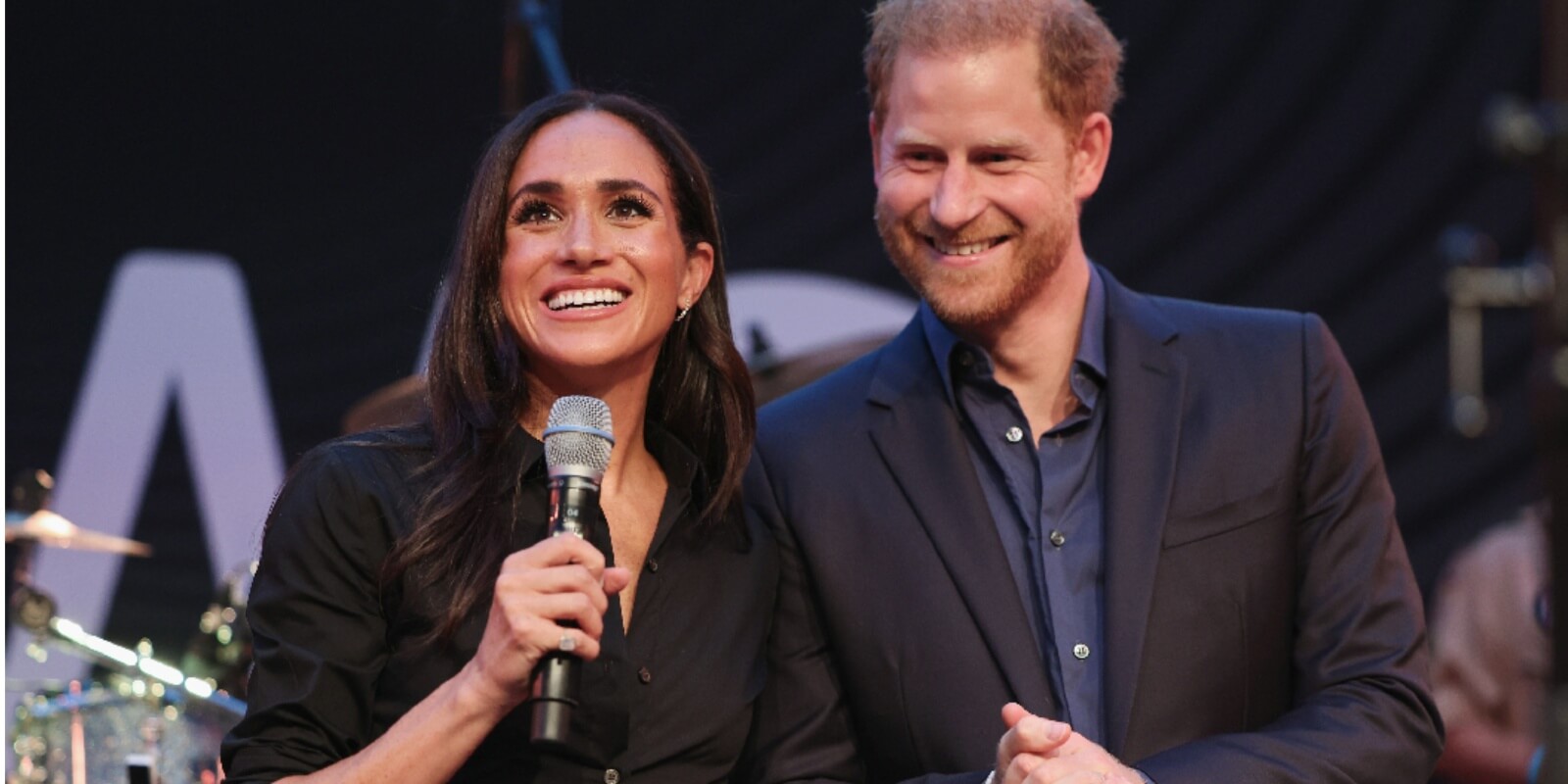 Meghan Markle and Prince Harry speak at the Friends and Family event at the Invictus Games 2023.