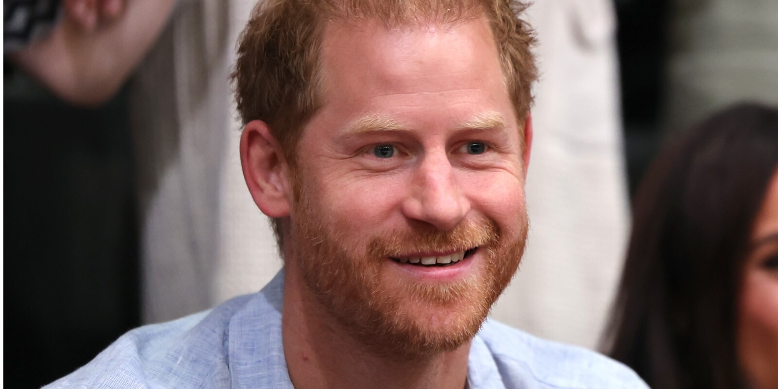 Prince Harry attends the sitting volleyball match between Poland and Germany at the Merkur Spiel-Arena during day six of the Invictus Games Düsseldorf 2023.