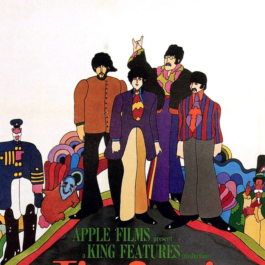 A poster for The Beatles' 'Yellow Submarine'