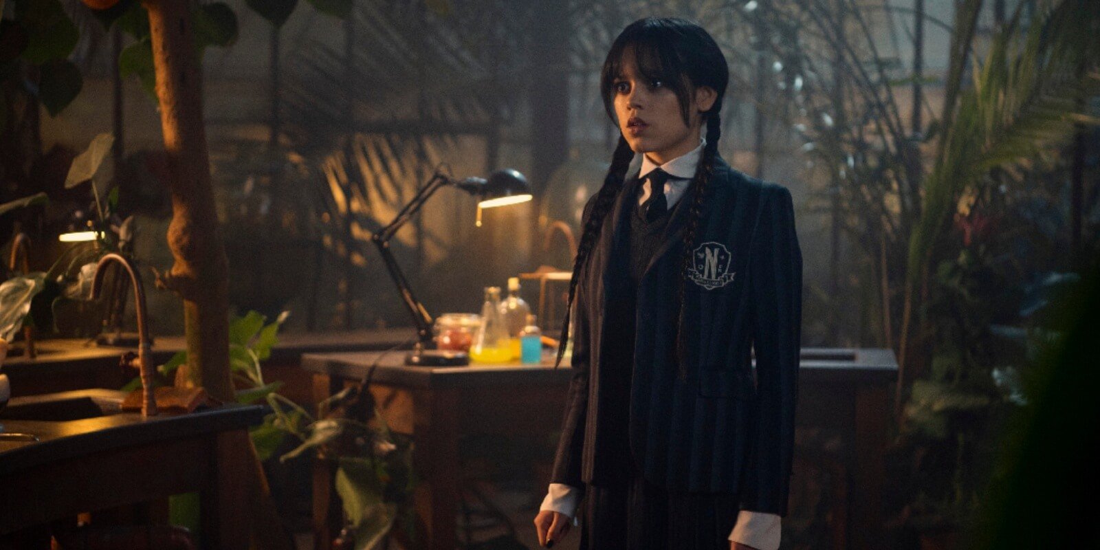 'Wednesday' scene still featuring actor Jenna Ortega.