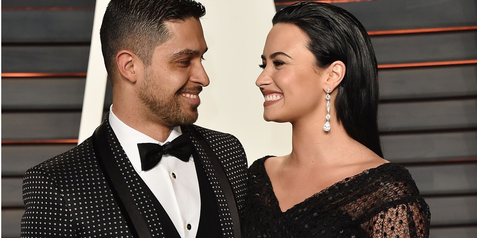 Wilmer Valderrama and Demi Lovato at the Vanity Fair Oscar Party in 2016.