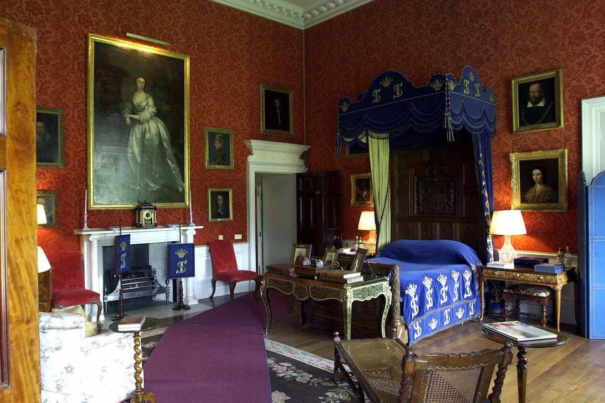 A bedroom at Althorp House, Princess Diana's childhood home, which is available to rent