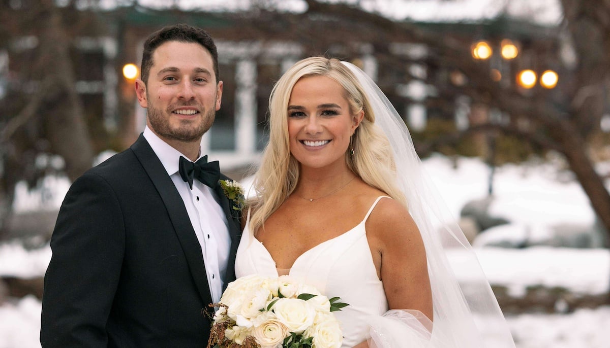 'Married at First Sight' Season 17 cast members Austin and Becca on their wedding day