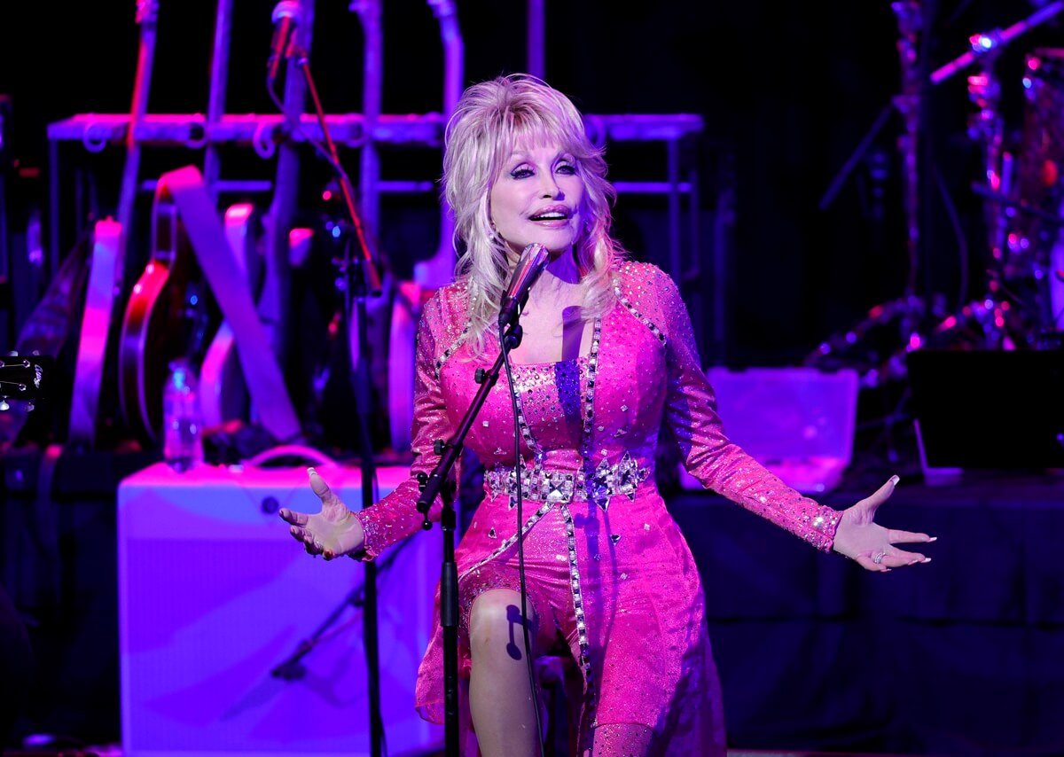 Dolly Parton performs at the 'Kiss Breast Cancer Goodbye Concert' in Nashville