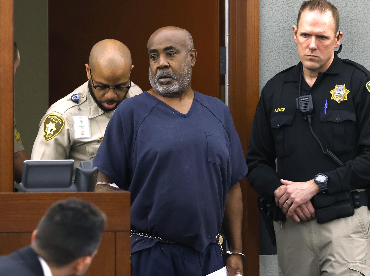 Duane Davis appears in court at the Regional Justice Center, on October 4, 2023 in Las Vegas, Nevada