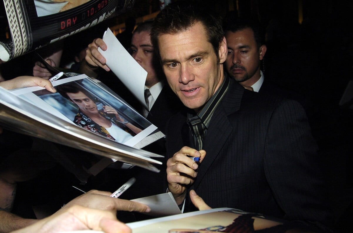 Jim Carrey at the 'Eternal Sunshine of the Spotless Mind' DVD release party.